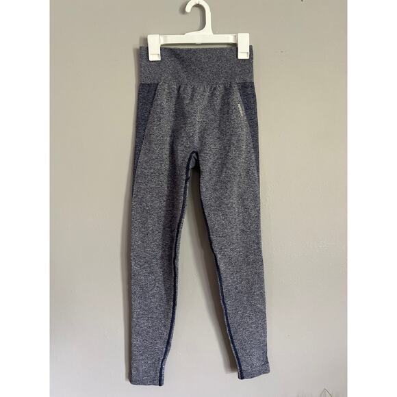 Gymshark Pants - GYMSHARK HEATHERED BLUE LEGGINGS SMALL